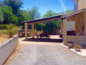 alley and covered terrace