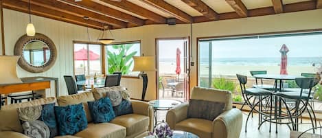 Brand new Renovation! Oceanfront View from living room & dining room 