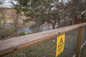 Backyard Overlooking the Guadalupe River (No direct river access from backyard)