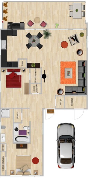 920 sq.ft. the Pebble Beach Floor Plan