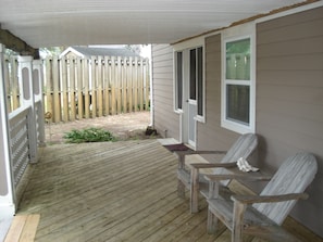 Front covered porch downstairs