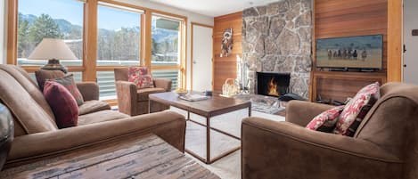 Living Room with Mountain Views