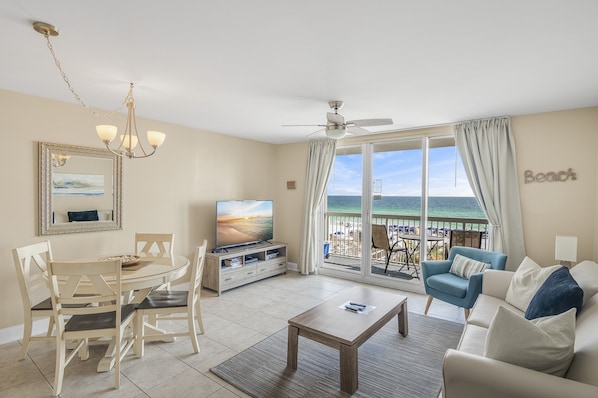 Living room and balcony