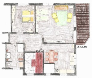 Ferienwohnung Nr.4 mit Balkonterrasse und Ausblick zu den Weinbergen