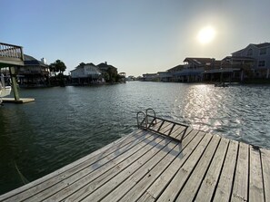 Take a dip in the canal and sunbathe on the large deck area 