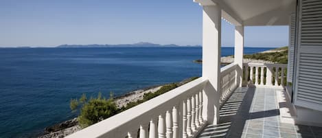 Upstairs terrace and Adriatic Sea in front