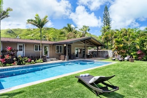 View of Studio and Cottage across the pool