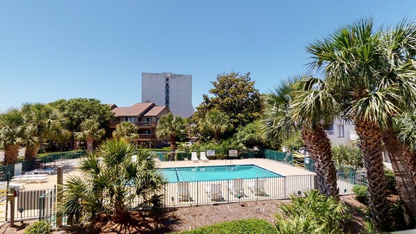 View of the Community Pool from Private Balcony