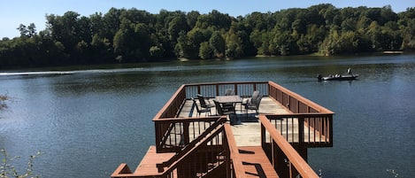 Private dock with patio on the roof