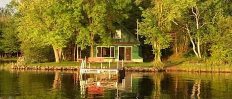 Loon Lakeside cabin view 