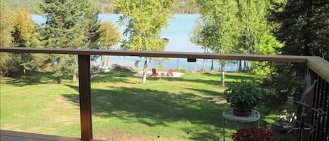 View from the  balcony deck overlooking Lake Leelanu.