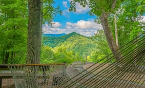 Outdoor Hammock with Long Range Views near the Fire Pit