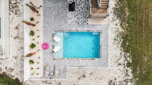 Private Pool, Professionally landscaped with palm trees