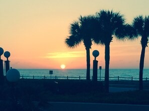 Sunrise view from balcony