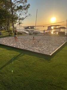 Updated sand volleyball court in August 2021