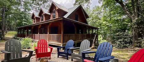 Fire Pit Area on the Right Side of Home Close to Decks