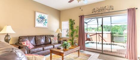 Living Area View with access to the pool