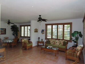 Dining room and living room