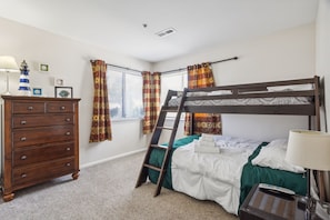 This bunk bed space is a perfect sleeping space for kids!