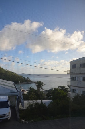 evening clouds from the sunroom over Turner Bay.