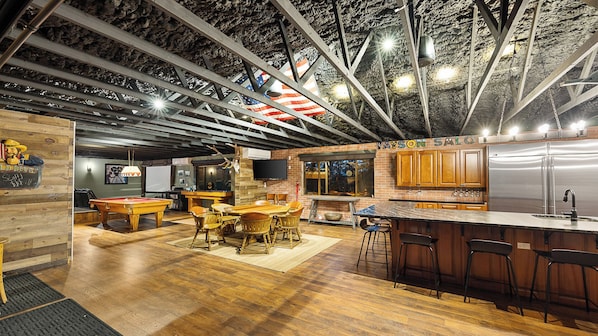 Rustic game room (Saloon available for an ADDITIONAL FEE)