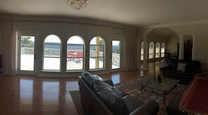 Living area with view off Petit Jean