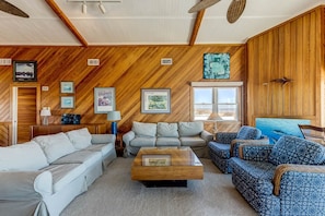 Top-Level Living Room with Deck Access