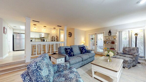 Living Room with Coastal Furnishings