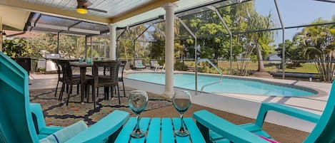 lanai seating area, Cape Coral