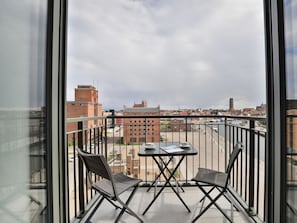 Ohlerich Speicher App. 31 - Blick auf den Balkon und die Altstadt