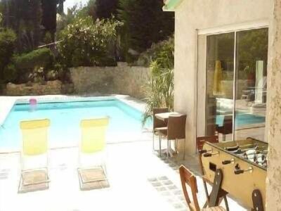 In villa beautiful duplex in edge of swimming pool / garden 4 adults + garage full center