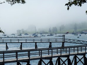 View from the deck on a rare foggy summer day