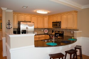 Fully stocked kitchen