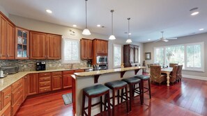 Large Kitchen with Granite Countertops