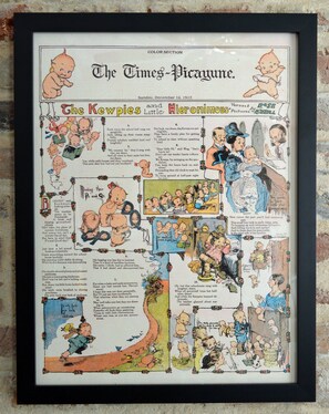 Framed Page from COMIC Section of Times - Picauyne Newspapers throughout