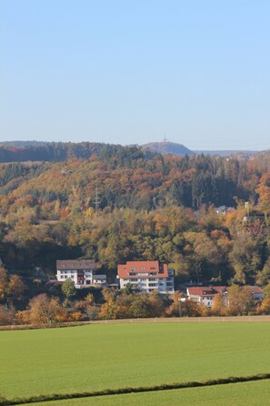 Blick auf das Haus der Ferienwohnung