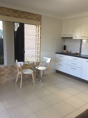 Comfortable dining area. 