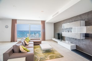 Living Area with Direct Sea Views; LCD TV 