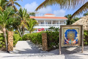 Beach facade from private beach shore