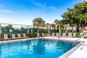 Refreshing communal pool to relax in