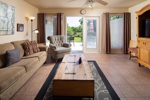 patio view from inside the living room!