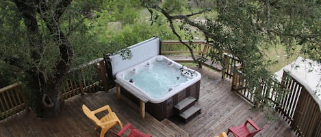 Relax and unwind in this fabulous hot tub!