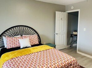 Master bedroom furnished with a queen size bed and an ensuite bathroom!