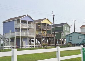 Beach view of KidsCottage 