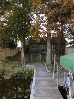 View from pier to back yard