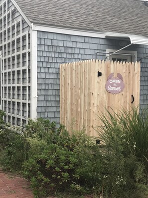 We just rebuilt the outdoor shower- 10/2017.