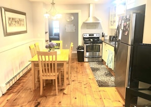 Kitchen open to living room