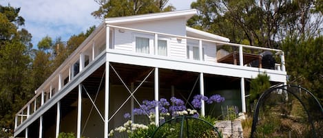 The cottage, seen from the drive below