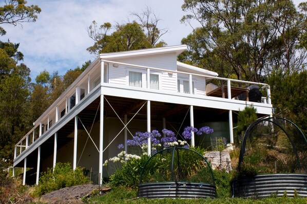 The cottage, seen from the drive below