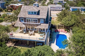 Rear Aerial View of Nantucket Charm